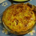 Quiche de bacon e cogumelos