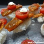 Arroz Sushi com Sardinhas Despidas em Tomate