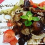 Cogumelos i-i Shiitake Salteados com Esparguete